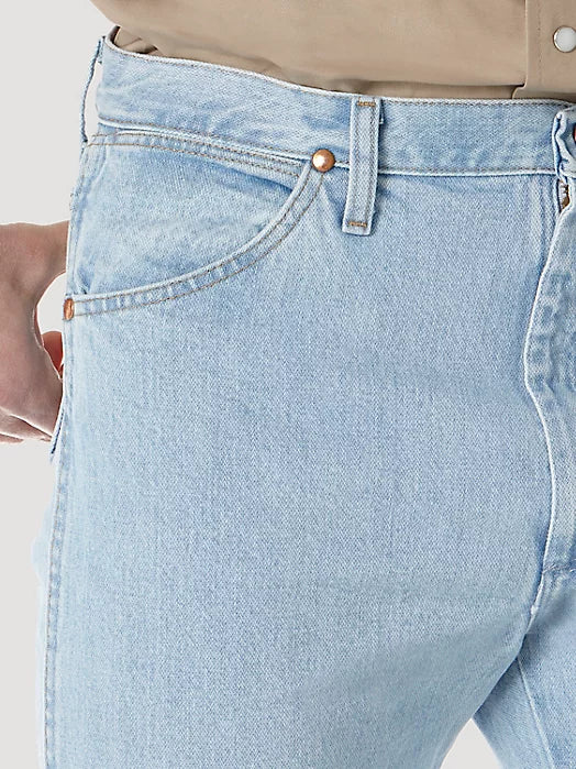 Wrangler Men's Gold Buckle Bleach Jeans - Classic Cowboy Fit - Korvel