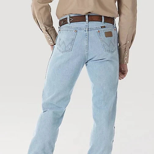 Wrangler Men's Gold Buckle Bleach Jeans - Classic Cowboy Fit - Korvel