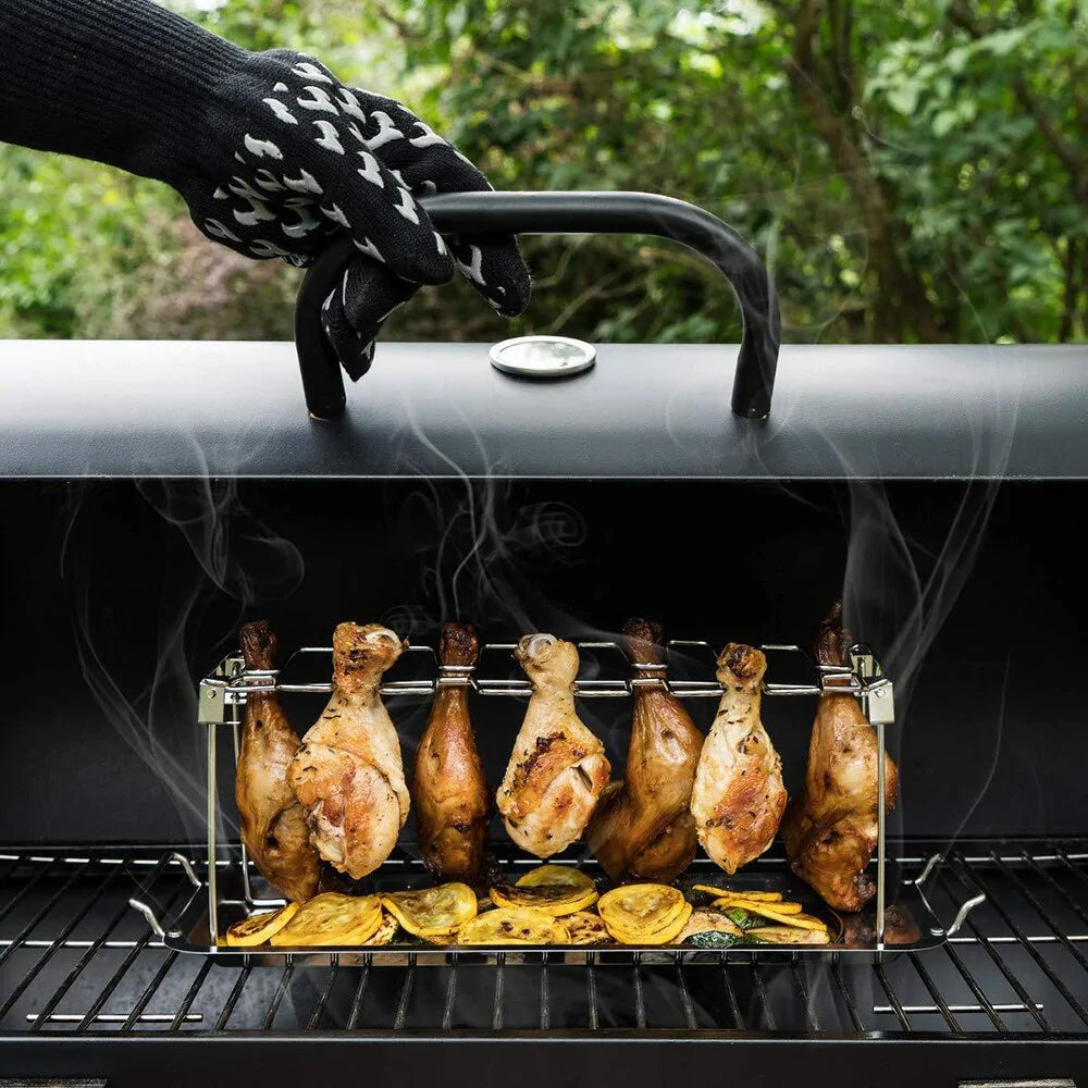 Support de barbecue en acier inoxydable antiadhésif premium