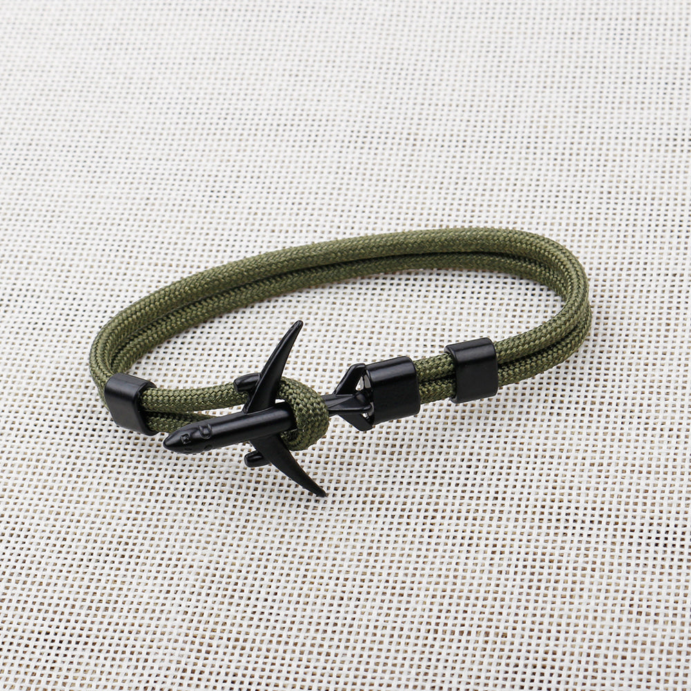 Pulsera de Ancla de Avión de Moda Moderna para Hombres y Mujeres