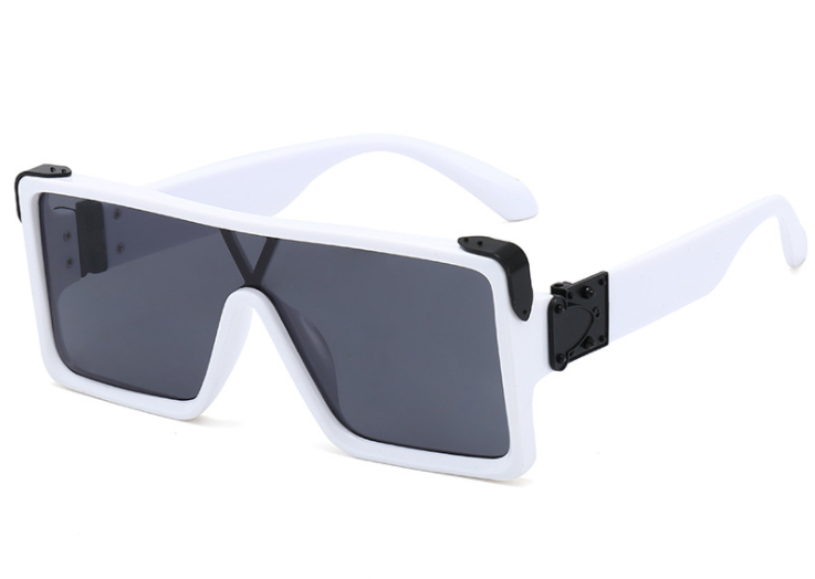 Stylish Black & White Square Sunglasses for Men & Women