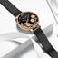 Montre élégante pour femmes étanche avec design de fleurs en découpage