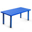 Kids Plastic Rectangular Learn and Play Table - Blue