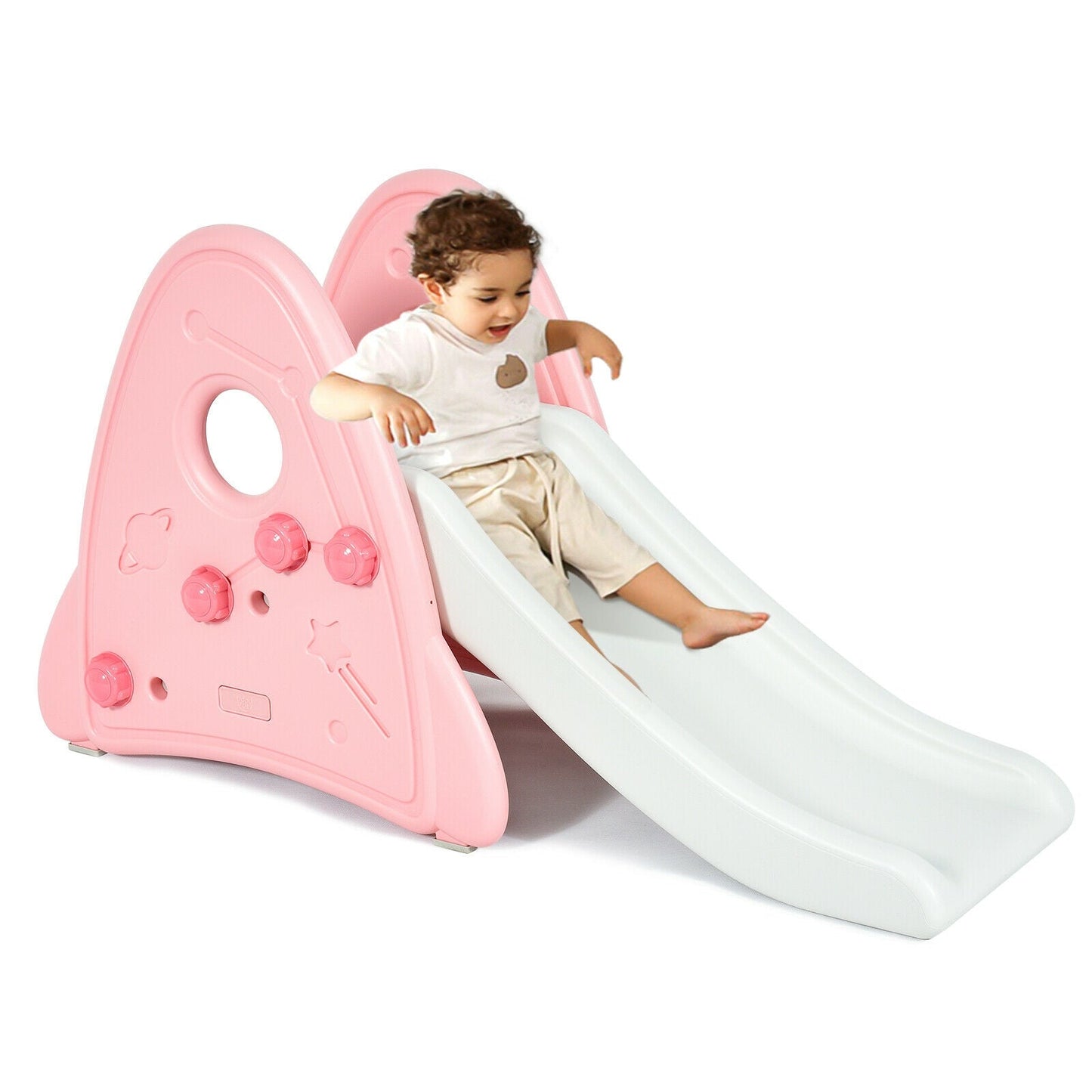 Freestanding Baby Slide Indoor Climber Set - Pink