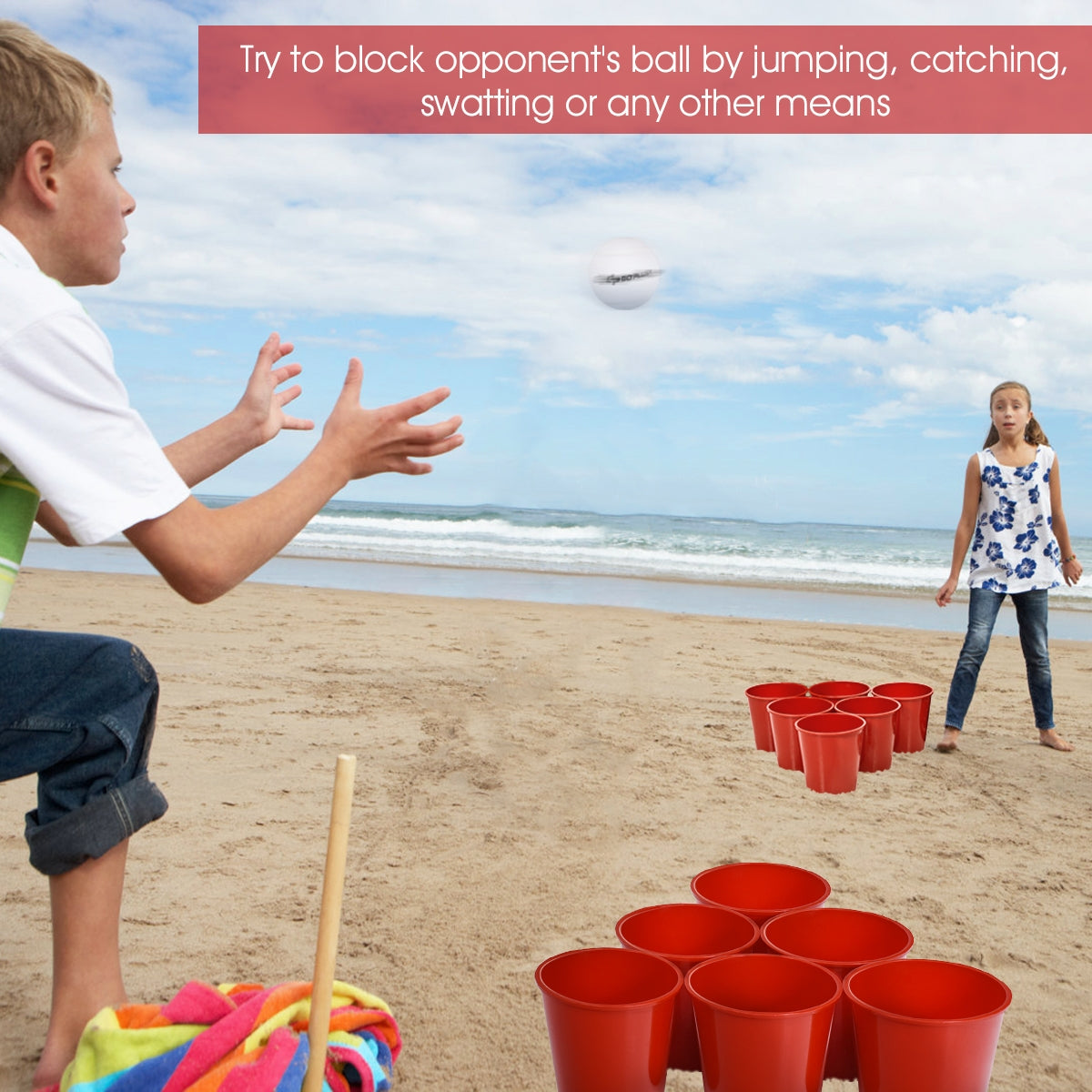 Juego de Yard Pong Gigante con Bolsa de Transporte