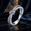 S925 Sterling Silver Oxidized Pavé CZ Ring - Size 6 for Women