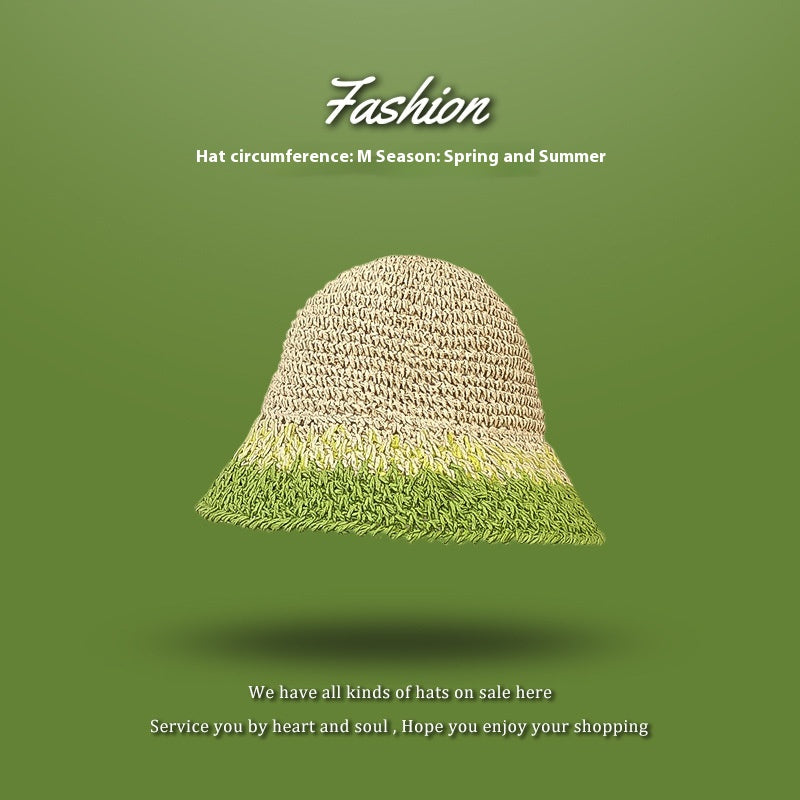 Beach Green Sun Hat - Stylish & Foldable for Summer