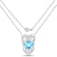 4.65 Carat Genuine Swiss Blue Topaz Pendant in Sterling Silver