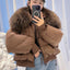 Women's Premium Down Jacket with Fur Trim