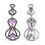Boucles d'oreilles en améthyste véritable de 5,30 carats et spinelle noir