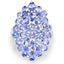 4.62 Carat Genuine Tanzanite Sterling Silver Engagement Ring