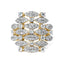 14K Yellow Gold 1.0 Cttw Diamond Geometric Stacked Ring - Size 7