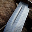 Custom Handcrafted Vintage Bowie Knife - Damascus Steel Blade & Stag Horn Handle - 14" - Korvel