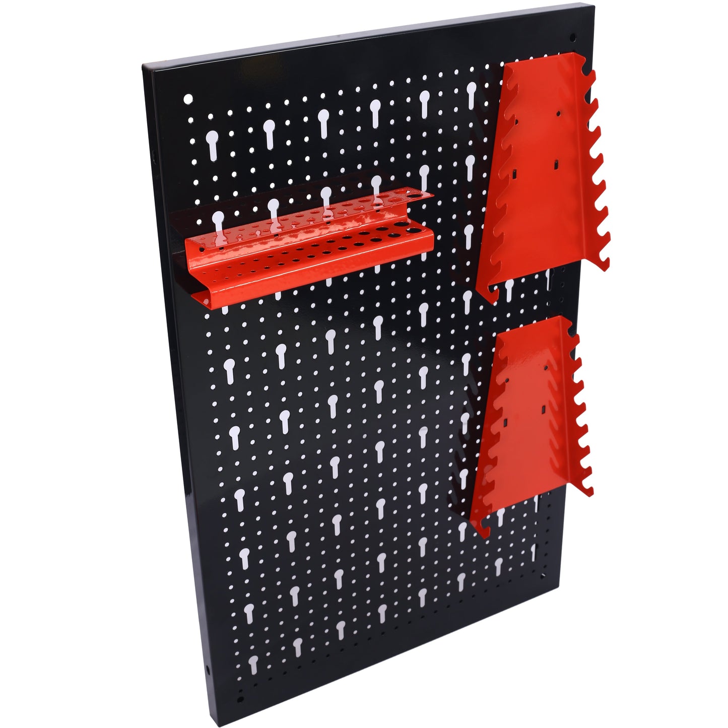 4-foot metal garage nail board tool rack with 3 nail board wall mounted tools for storing nail boards, black - Korvel