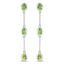 Pendientes de Peridoto Genuino de 2.10 Quilates en Plata Esterlina .925