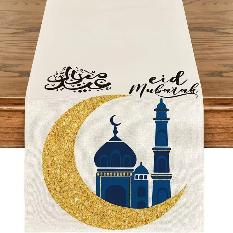 Printed Moon Castle House Tablecloth Home Decoration Party Festival Atmosphere Table Flag - Korvel