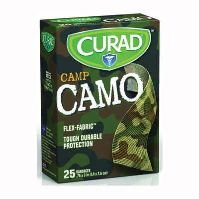 Bandages adhésifs Curad pour enfants - Camouflage vert, 3/4" x 3"