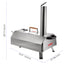 Horno de Pizza Exterior Semi-Automático Plateado de 12"