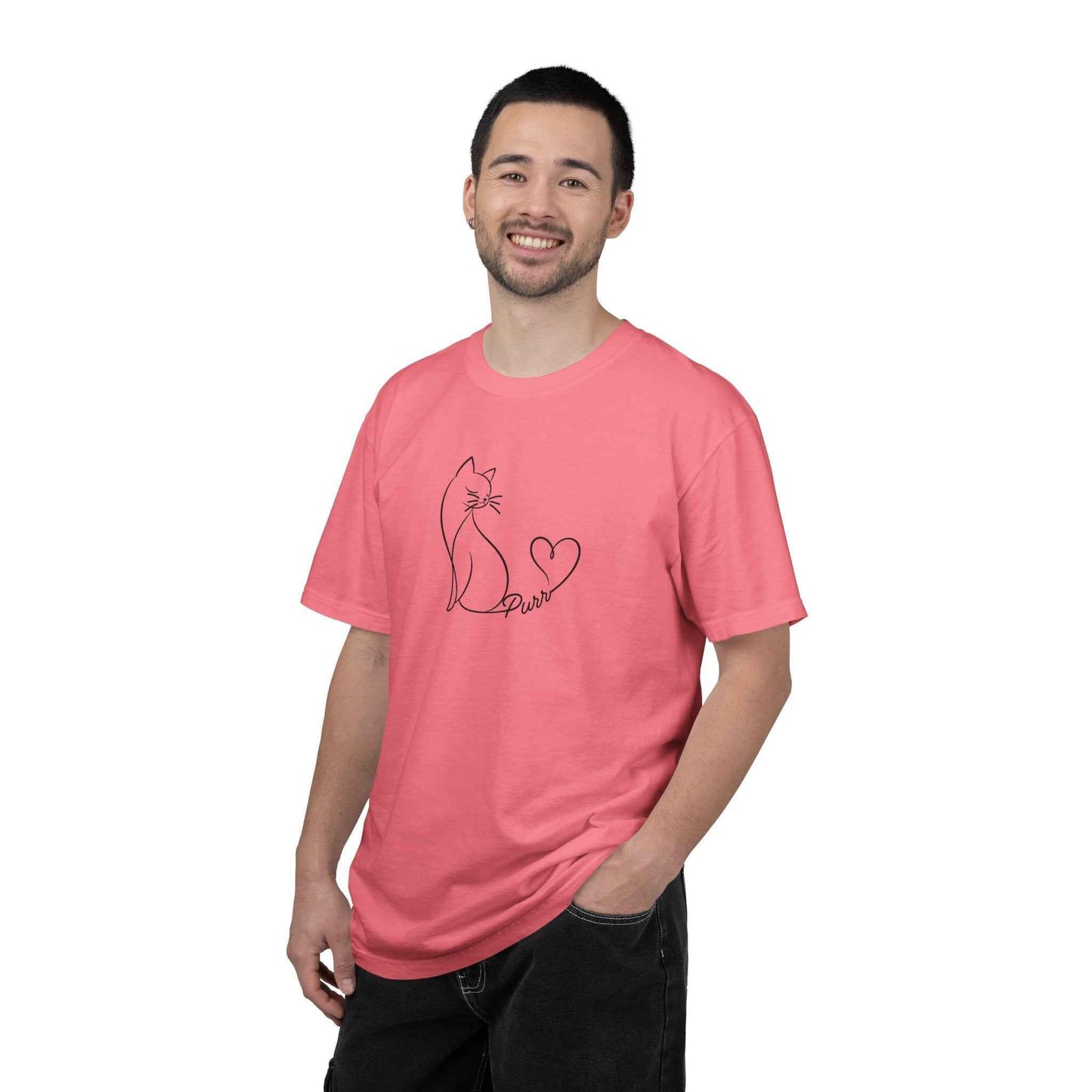 Purr Line Art Cat Unisex T-Shirt