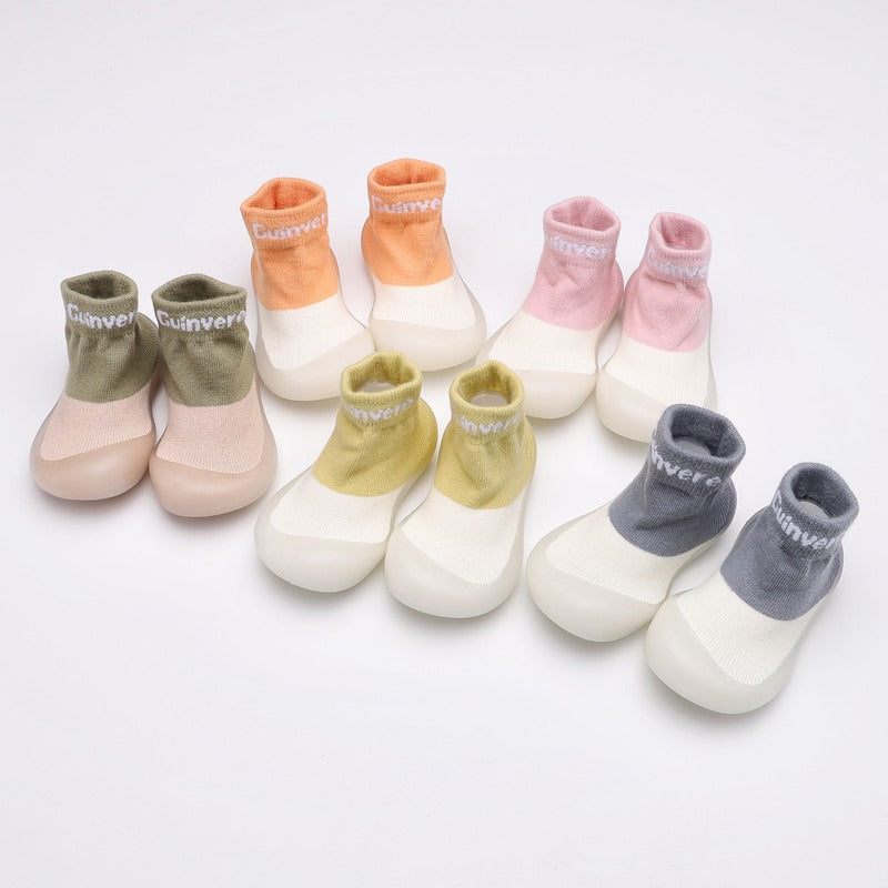 Cute Multi-Color Baby Walking Socks with Anti-Slip Sole