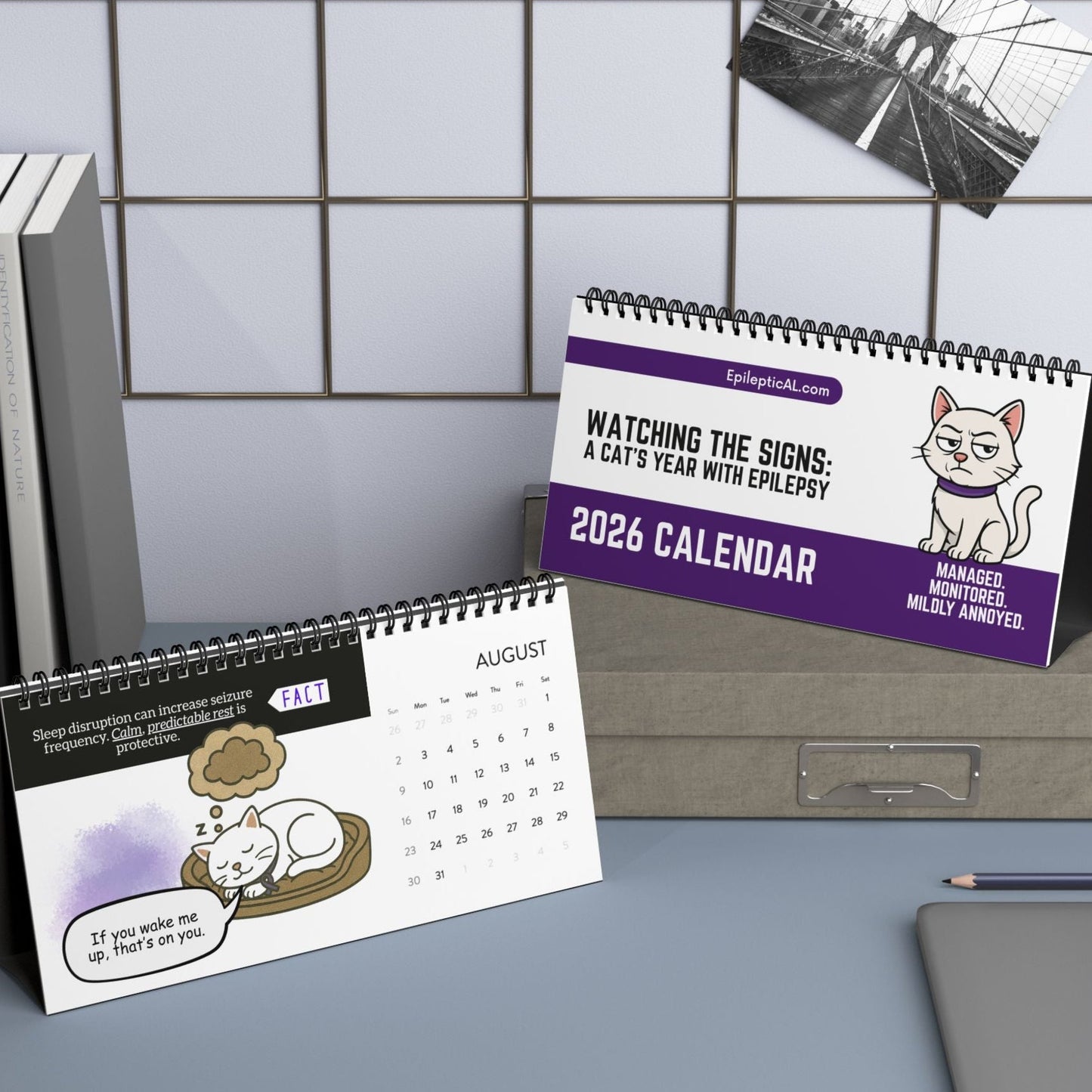 Watching the Signs: A Cat’s Year With Epilepsy Desktop Calendar
