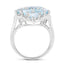 Anillo de Plata de Ley con Topacio Azul Genuino de 5.40 Quilates