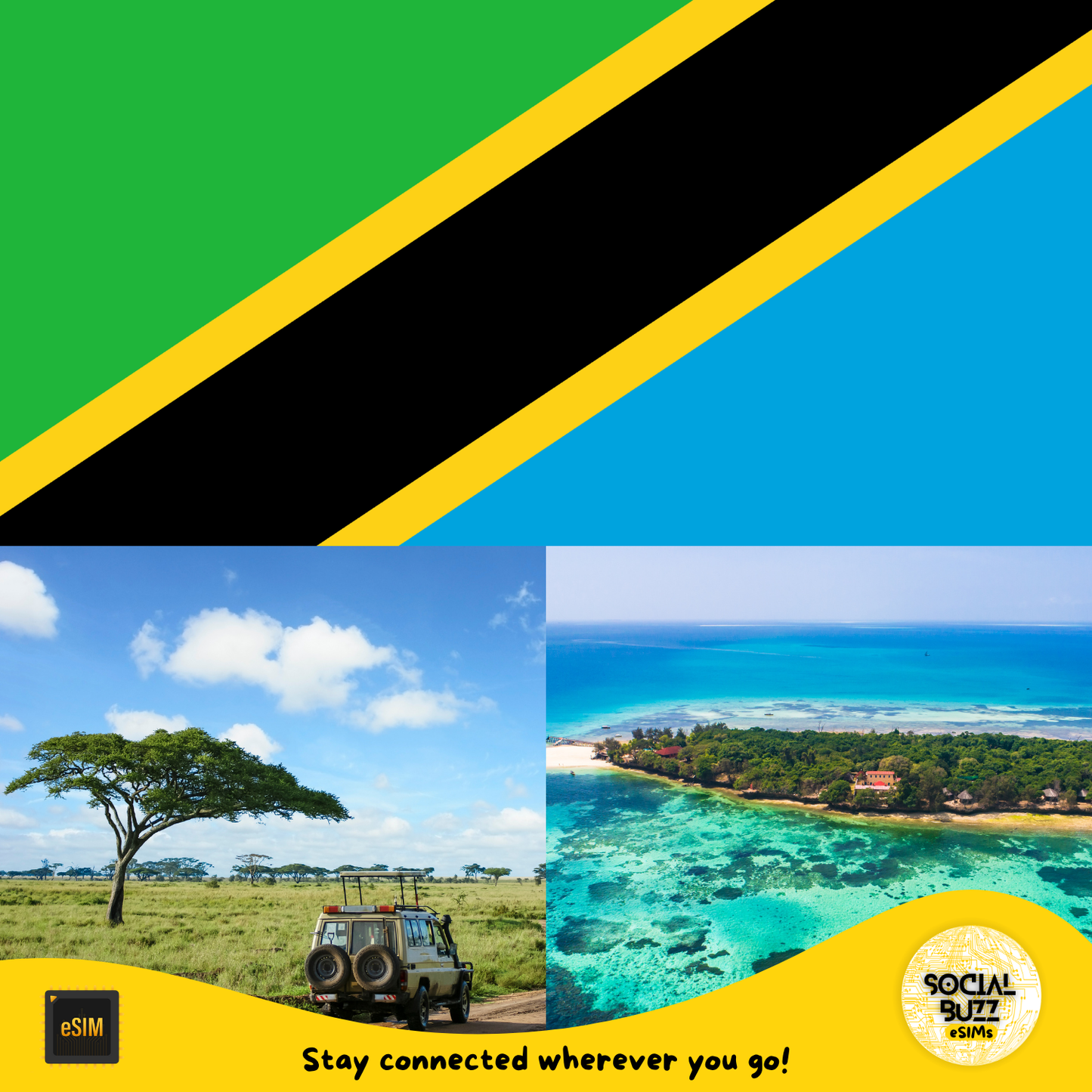 Plan de Datos de Internet eSIM de Tanzania