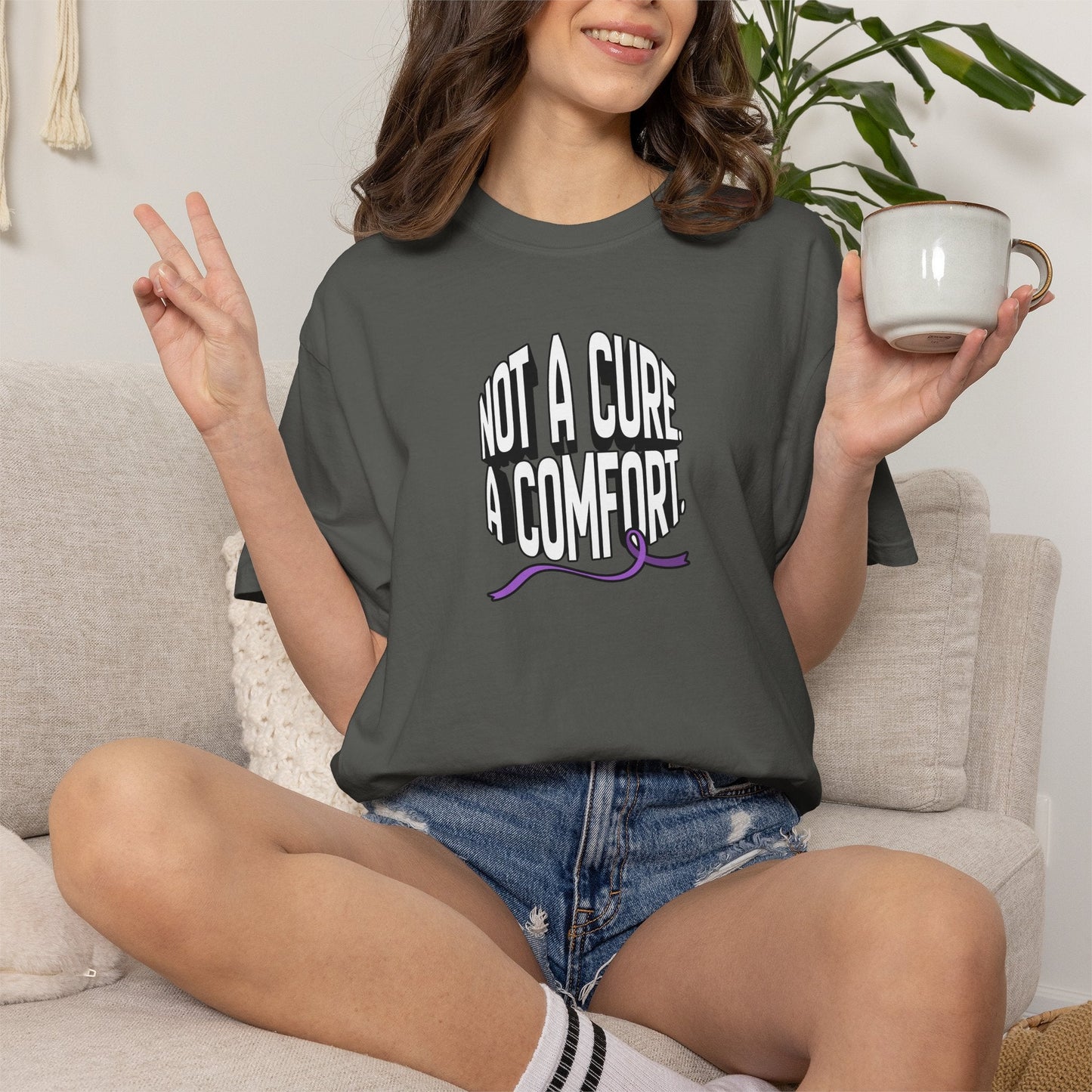 Pas un remède, un vêtement de confort - T-shirt teint en pièce