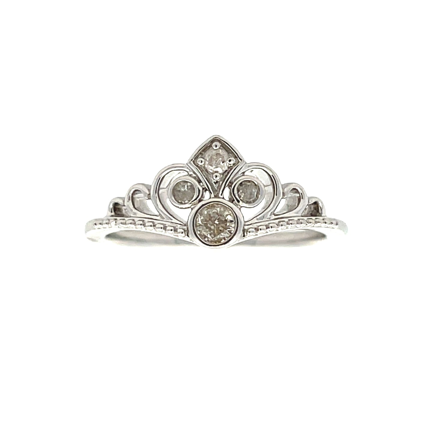 Genuine .17ct Diamond Ring in Sterling Silver