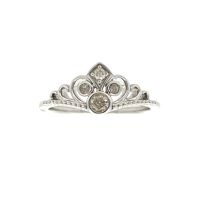 Bague en diamant véritable de 0,17 ct en argent sterling