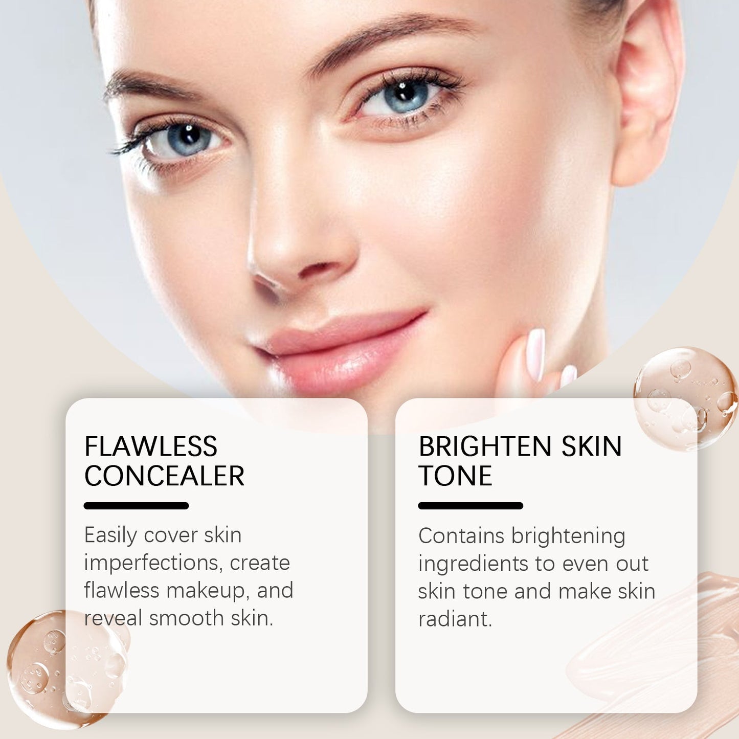 Moisturizing Concealer Cream To Cover Blemishes Lazy Refresh Moisturizing Hydrating Nude Brightening Foundation - Korvel