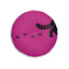 Almohadilla Redonda para Piso Midnight Cat Walk - Cojín con Huella de Gato Rosa Brillante