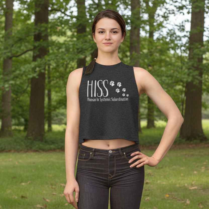 HISS Crop Tank – Playful Cat-Themed Crop Top