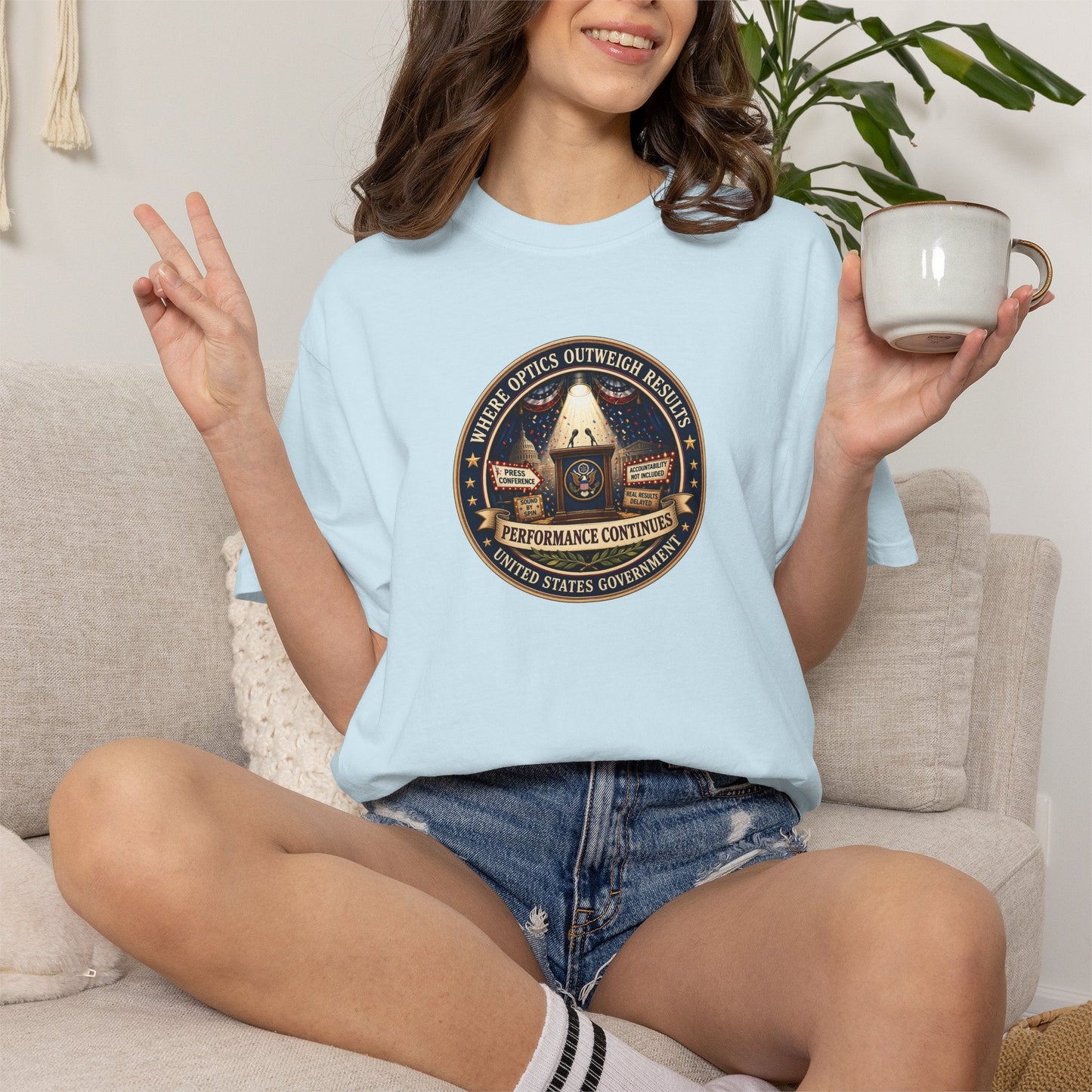 T-shirt graphique Where Optics Outweigh Results