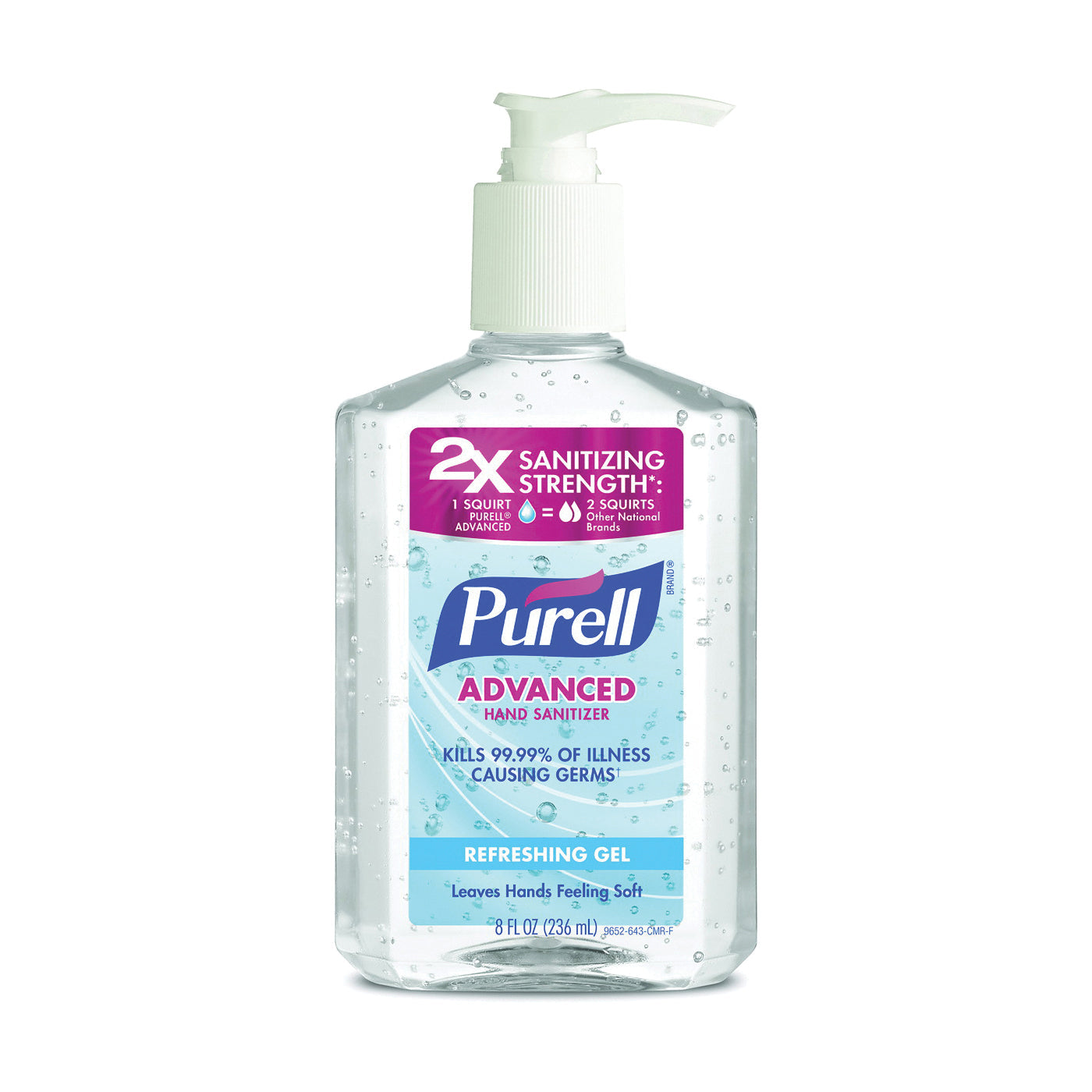 Gel desinfectante de manos Purell Advanced Refreshing - Botella de 8 oz con bomba