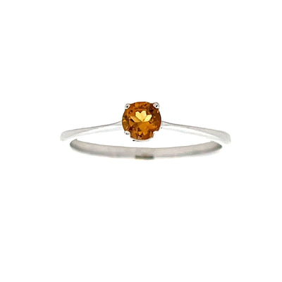 Bague en Citrine .20ct Authentique en Argent Sterling