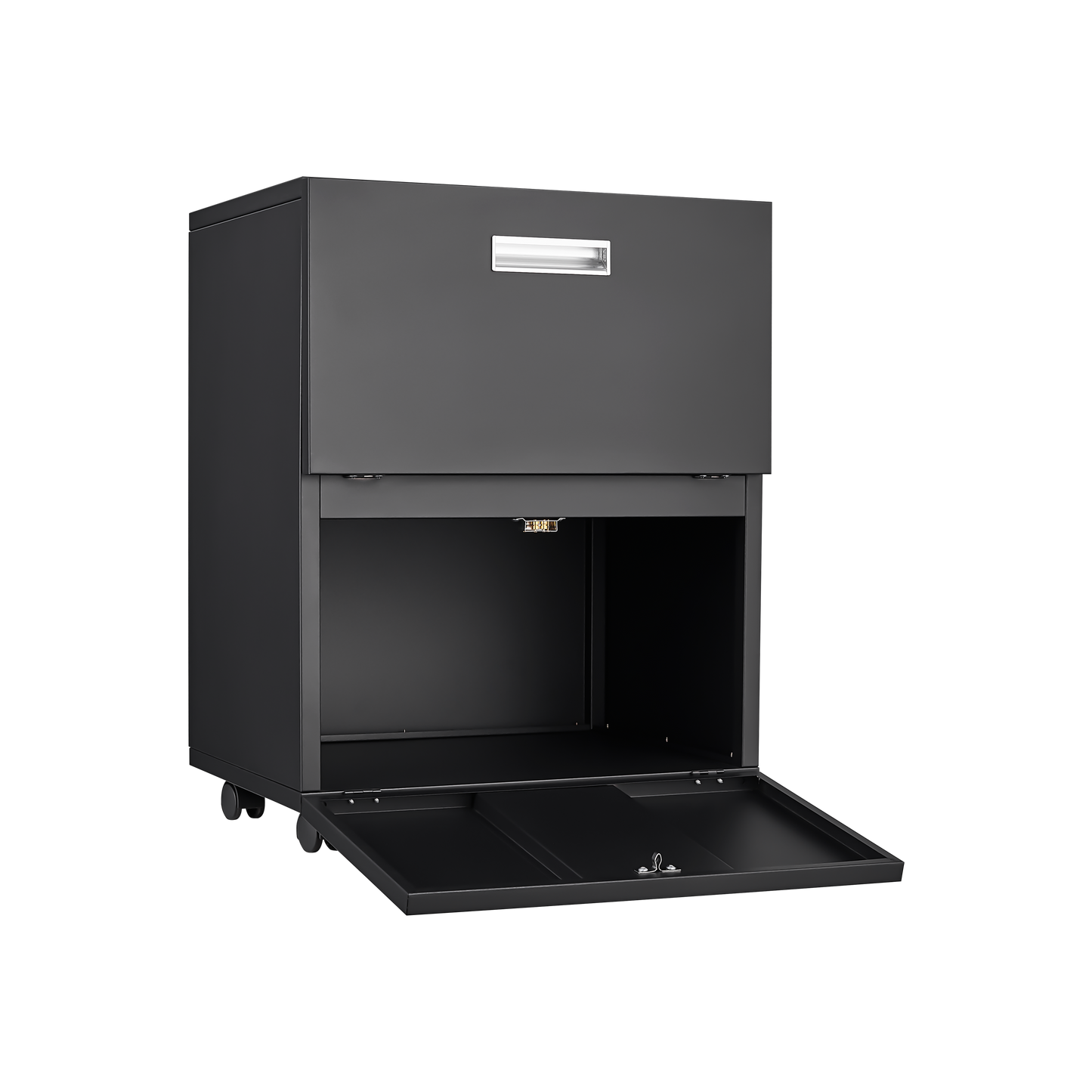 Office furniture Copier Cabinet black 2 door steel copier stand mobile pedestal file Printer Stand - Korvel