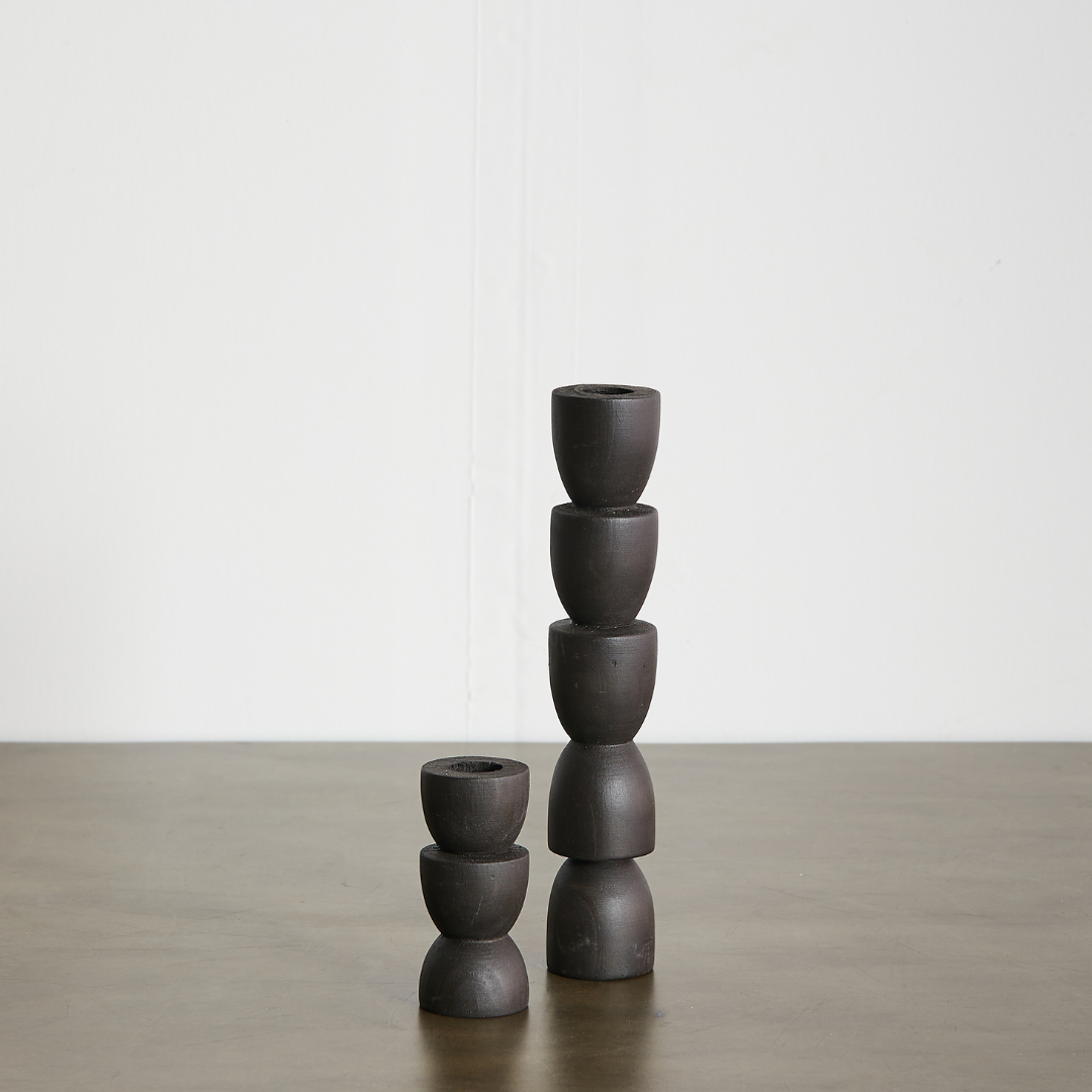 Soporte de candelabro de pino Totem