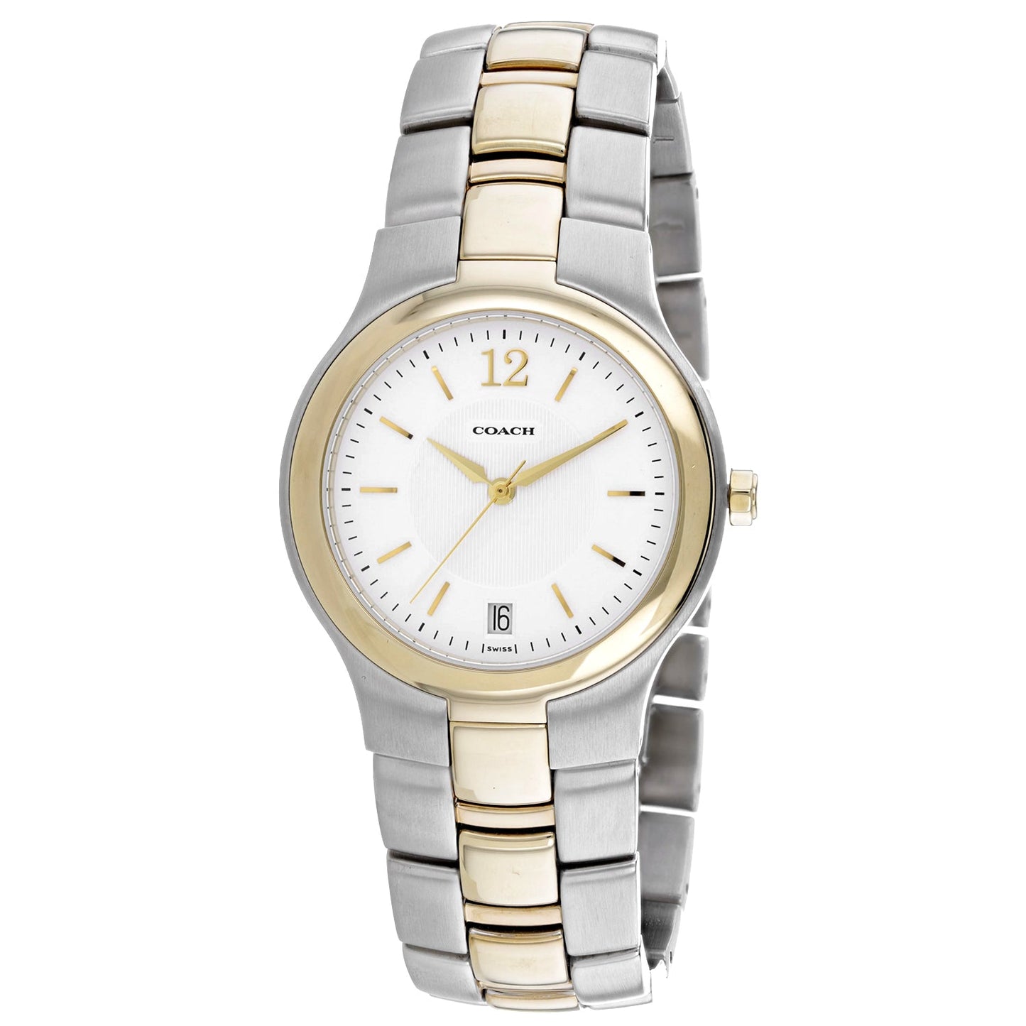 Montre Coach pour homme en argent et or à deux tons