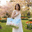 Curious Garden Cat Weekender Bag – Watercolor Floral Tote