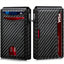 Carbon fiber patterned men's wallet wallet two fold flip card box anti-theft brush wallet magnetic suction side push card bag - Korvel