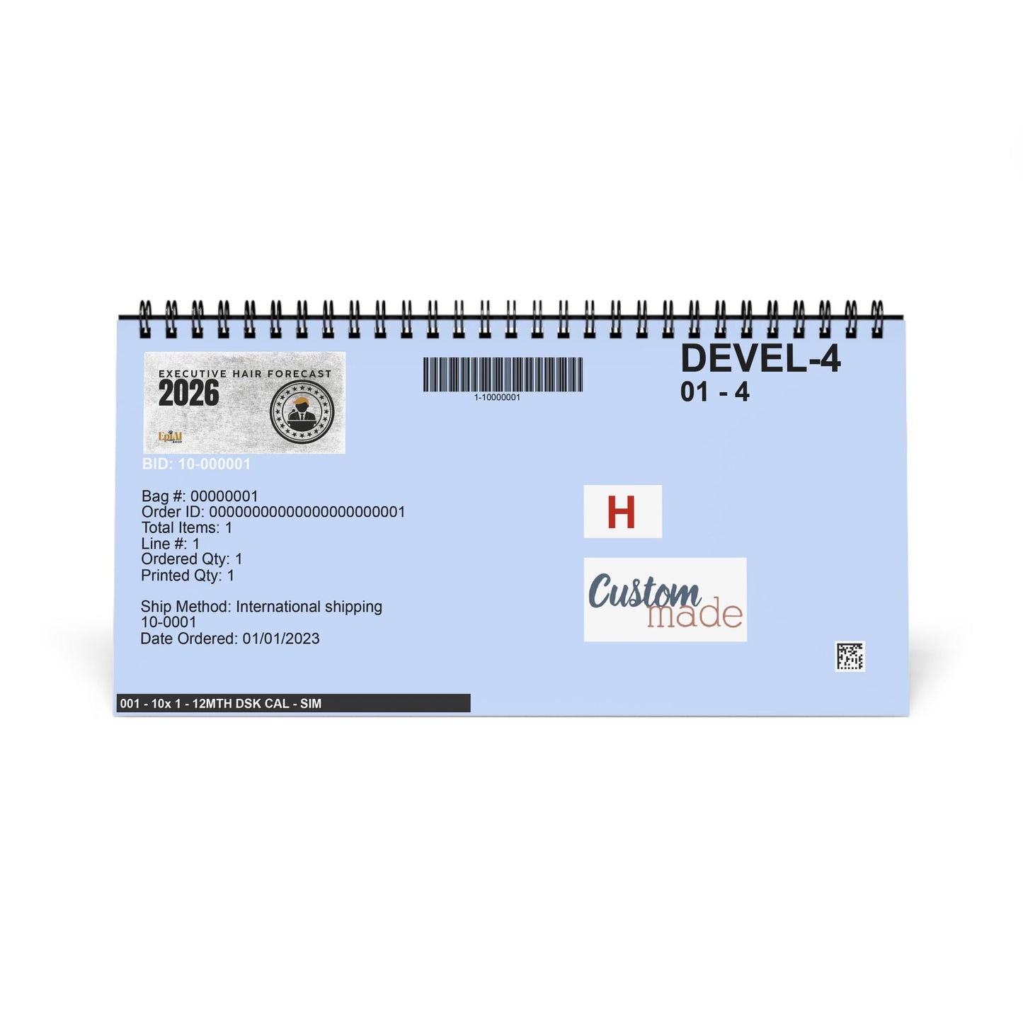 Calendario de Escritorio Executive Hair Forecast 2026