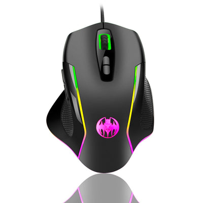 Wireless charging illuminated gaming mouse with anti sleep function automatic cursor movement to prevent computer screen lock - Korvel