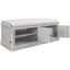 TREXM storage table with 4 doors and adjustable shelves and detachable cushioned shoe stand(Gray Wash) - Korvel