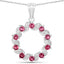 Pendentif en argent sterling de 1,30 carat en tourmaline rose et topaze blanche