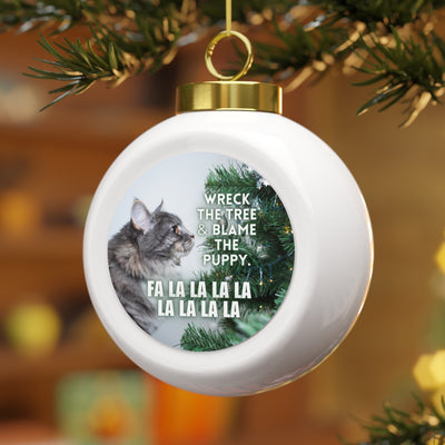 Personalized Holiday Tree Ball Ornament - Korvel