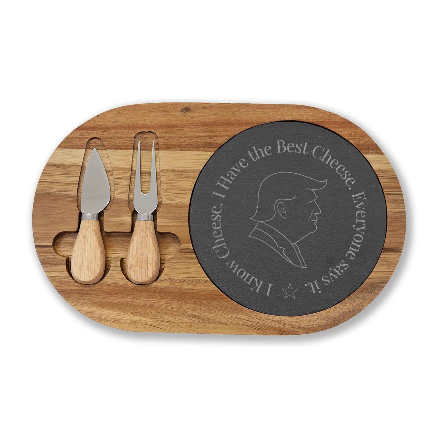 I Know Cheese Charcuterie Board – Engraved Acacia Wood Board