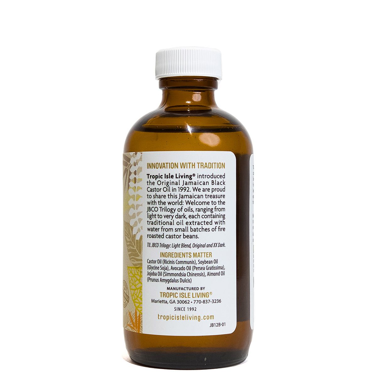 Mélange léger d'huile de ricin noir jamaïcain Tropic Isle Living (4 oz)