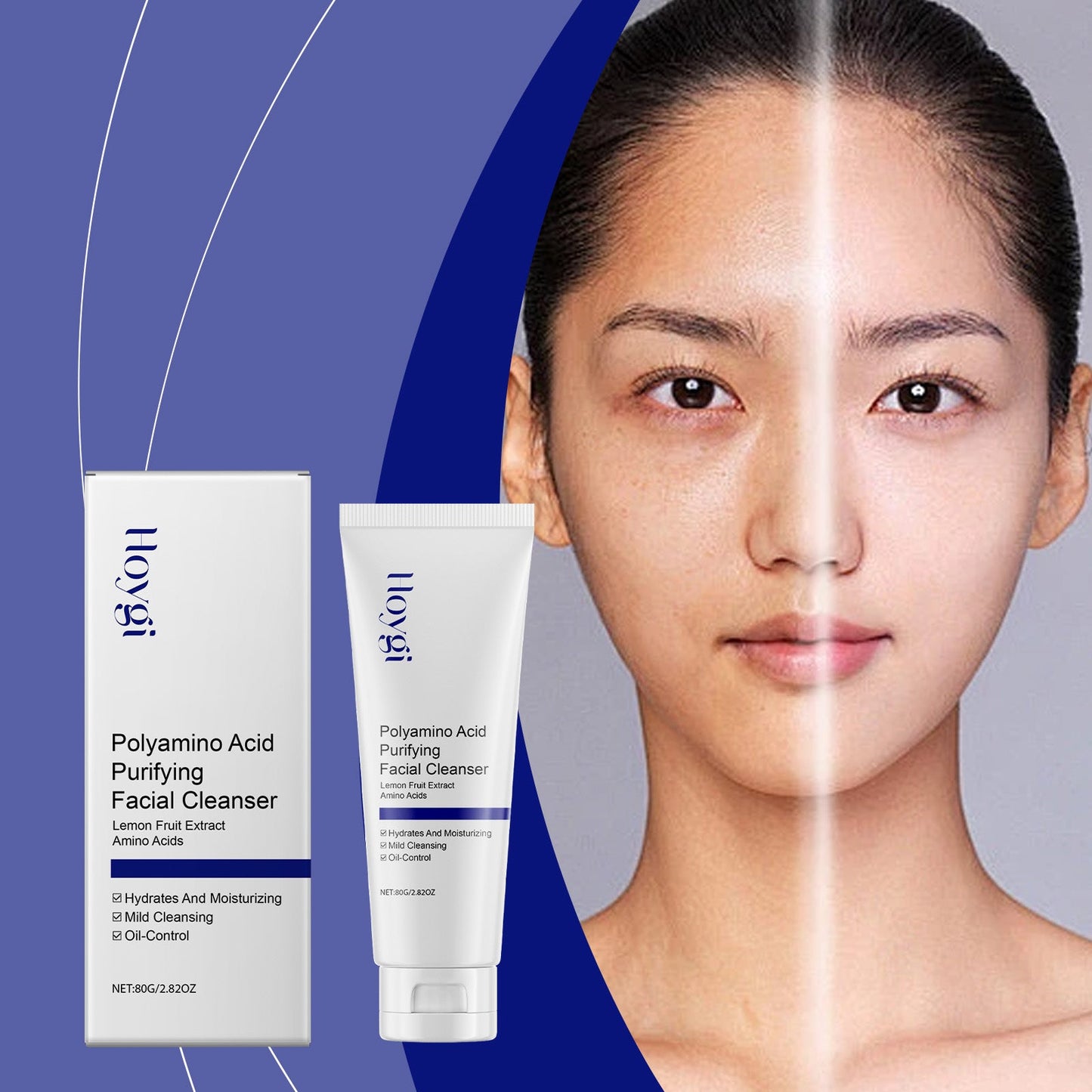 Acne Cleanser Gently Cleanses Pores And Clears Acne Refreshing And Non-Tight Moisturizing Moisturizing Cleanser - Korvel