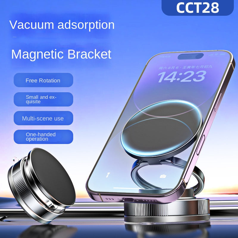 Magnetic Car Mount Vacuum Suction Cup Holder for Navigation Black Technology Product - Korvel